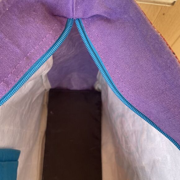 Vtg Laurel Burch Colorful Horses Mares EXTRA LARGE Shoulder Tote Beach Bag - Picture 15 of 16